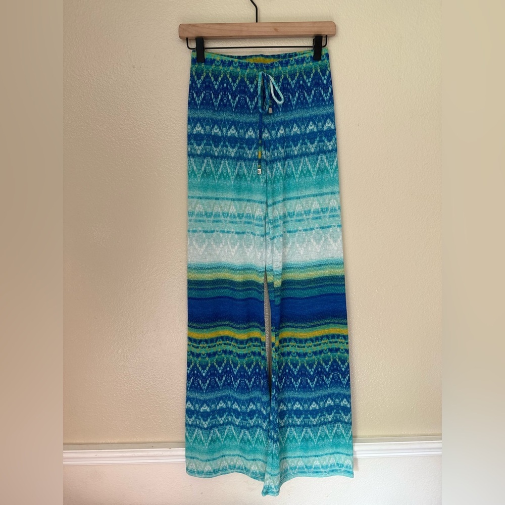 ELAN Blue and Green Beach Pants